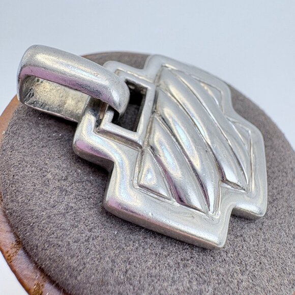 VTG Solid Sterling Silver 925 Textured Cross Pendant Size 1.25" Length - Picture 3 of 9